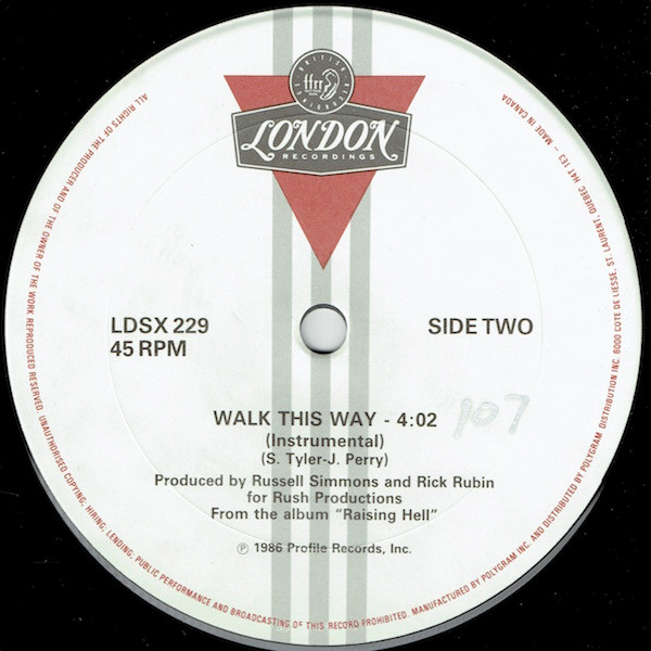 Run-DMC - Walk This Way | London Records (LDSX 229) - 3