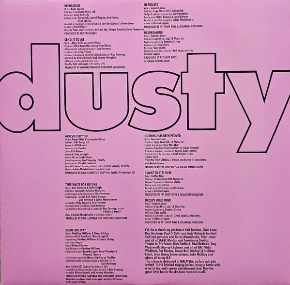Dusty Springfield - Reputation | Parlophone (5021732587084) - 2