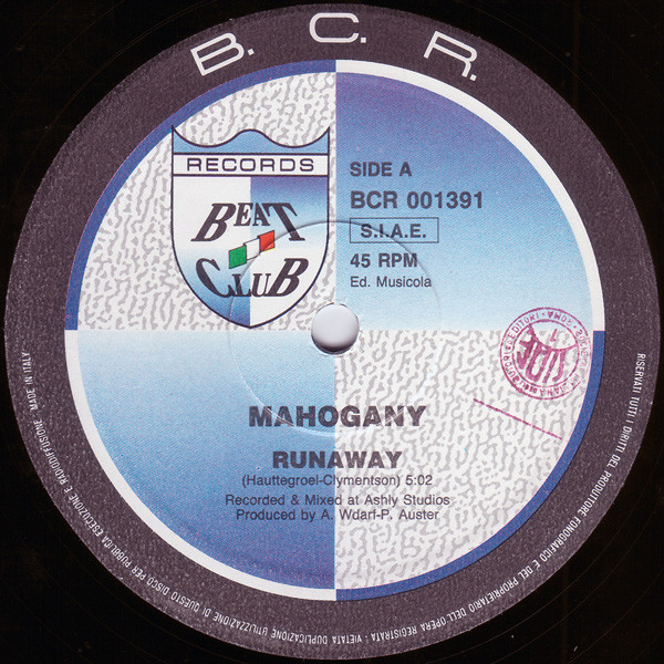 Mahogany - Runaway | Beat Club Records (BCR 001391) - 2