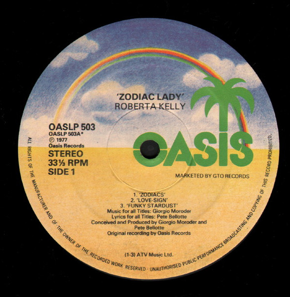 Roberta Kelly - Zodiac Lady | Oasis (OASLP 503) - 3 Roberta Kelly - Zodiac Lady | Oasis (OASLP 503) - 3