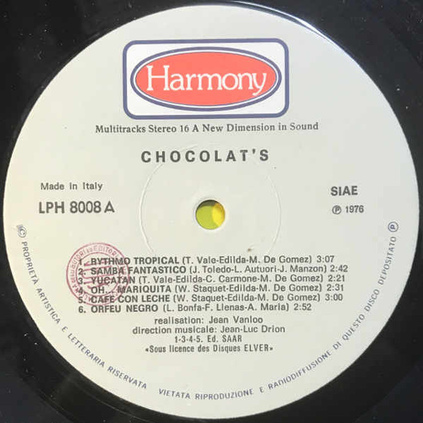 Chocolat's - Rythmo Tropical | Harmony (LPH 8008) - 3 Chocolat's - Rythmo Tropical | Harmony (LPH 8008) - 3