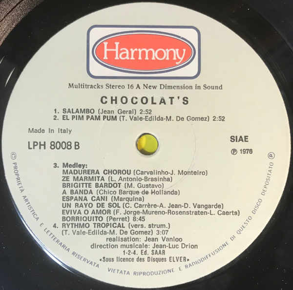 Chocolat's - Rythmo Tropical | Harmony (LPH 8008) - 4 Chocolat's - Rythmo Tropical | Harmony (LPH 8008) - 4