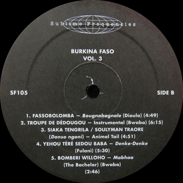 Various - Burkina Faso: Volume 3 | Sublime Frequencies (SF 105LP) - 4 Various - Burkina Faso: Volume 3 | Sublime Frequencies (SF 105LP) - 4