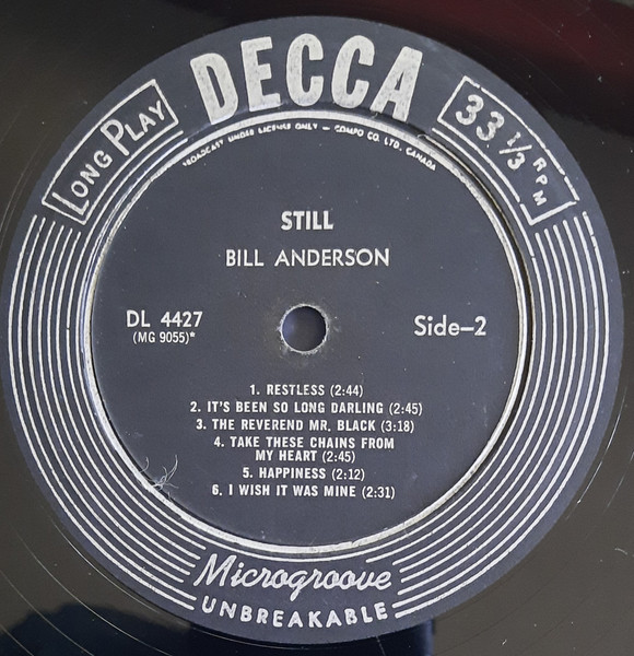 Bill Anderson - Still | Decca (DL 4427) - 3 Bill Anderson - Still | Decca (DL 4427) - 3