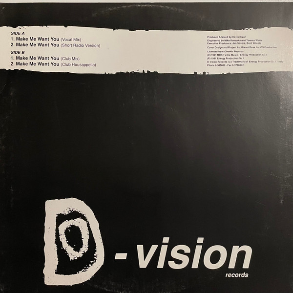 Mondeé Oliver - Make Me Want You | D:vision Records (DV 002) - 2