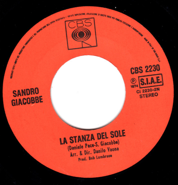 Sandro Giacobbe - Signora Mia | CBS (CBS 2230) - 4