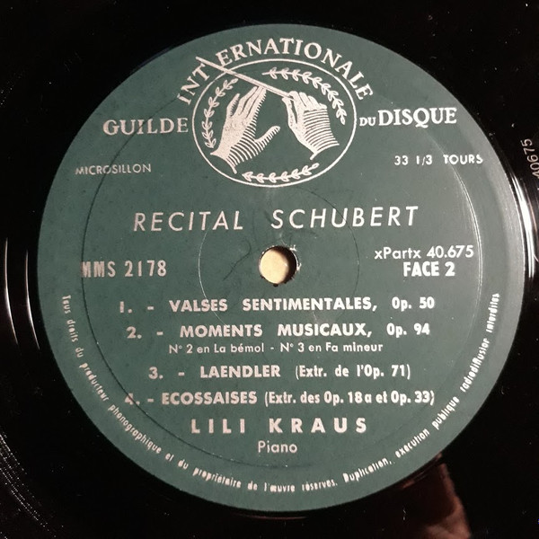 Lili Kraus / Franz Schubert - Récital Schubert | Guilde Internationale Du Disque (MMS-2178) - 4 Lili Kraus / Franz Schubert - Récital Schubert | Guilde Internationale Du Disque (MMS-2178) - 4