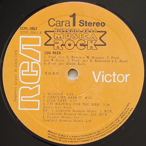 Lou Reed - Lou Reed | RCA (ECPL-3063) - 3