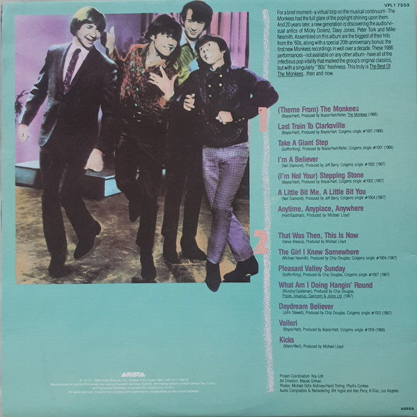 The Monkees - Then & Now... The Best Of The Monkees | Arista (VPL1 7559) - 2 The Monkees - Then & Now... The Best Of The Monkees | Arista (VPL1 7559) - 2