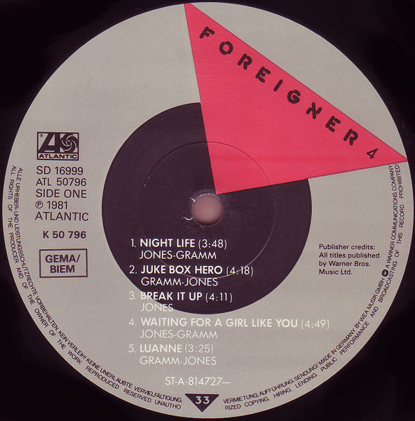 Foreigner - 4 | Atlantic (ATL 50 796) - 3 Foreigner - 4 | Atlantic (ATL 50 796) - 3