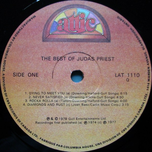 Judas Priest - The Best Of Judas Priest | Attic (LAT 1110) - 3