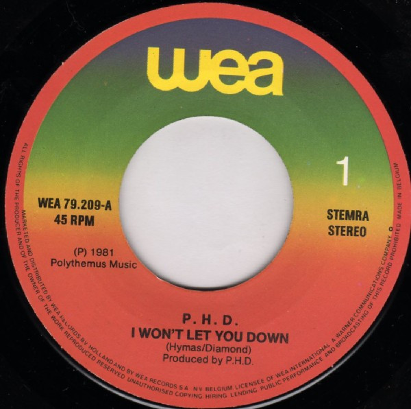 Ph.D. - I Won't Let You Down | WEA (79 209) - 3