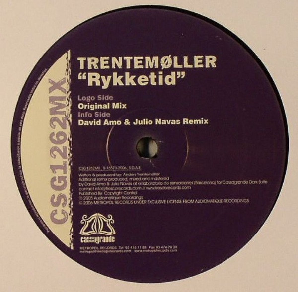 Trentemøller - Rykketid | Cassagrande (CSG1262MX) - 3 Trentemøller - Rykketid | Cassagrande (CSG1262MX) - 3