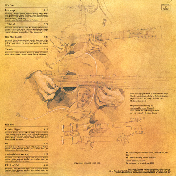 Shawn Phillips - Faces [Vinyl] | A&M Records (SP-69810) - 2