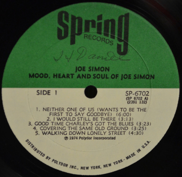 Joe Simon - Mood, Heart And Soul | Spring Records (SPR 6702) - 3 Joe Simon - Mood, Heart And Soul | Spring Records (SPR 6702) - 3