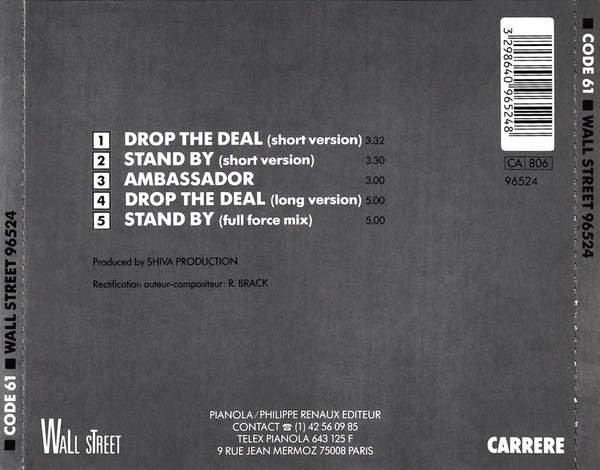 Code 61 - Drop The Deal / Stand By | Wall Street Music (96524) - 3