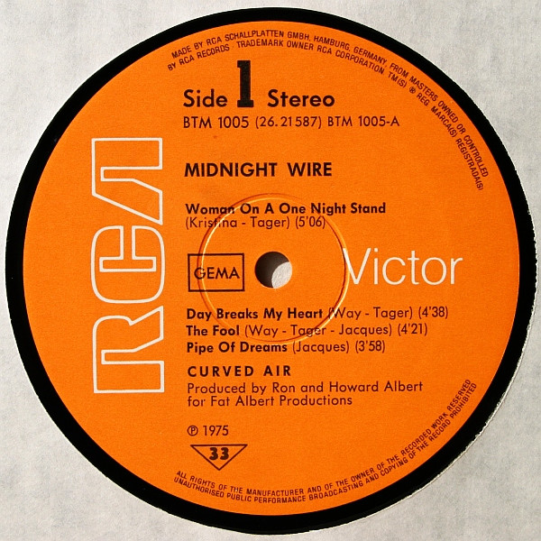Curved Air - Midnight Wire | RCA Victor (BTM 1005) - 3