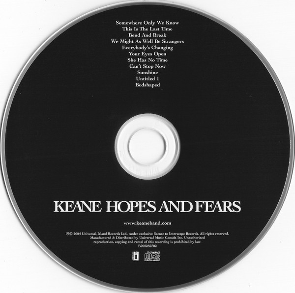 Keane - Hopes And Fears | Interscope Records (B000250702) - 3 Keane - Hopes And Fears | Interscope Records (B000250702) - 3