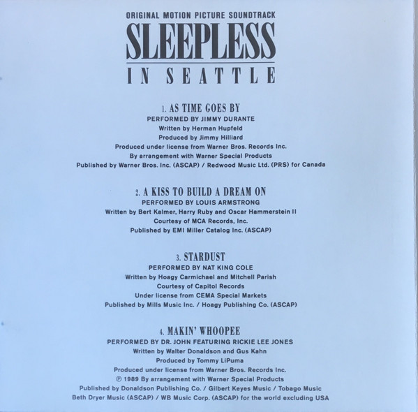 Various - Sleepless In Seattle (Original Motion Picture Soundtrack) | Epic Soundtrax (473594 2) - 2