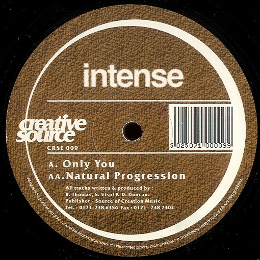 Intense - Only You / Natural Progression | Creative Source (CRSE 009) - 4