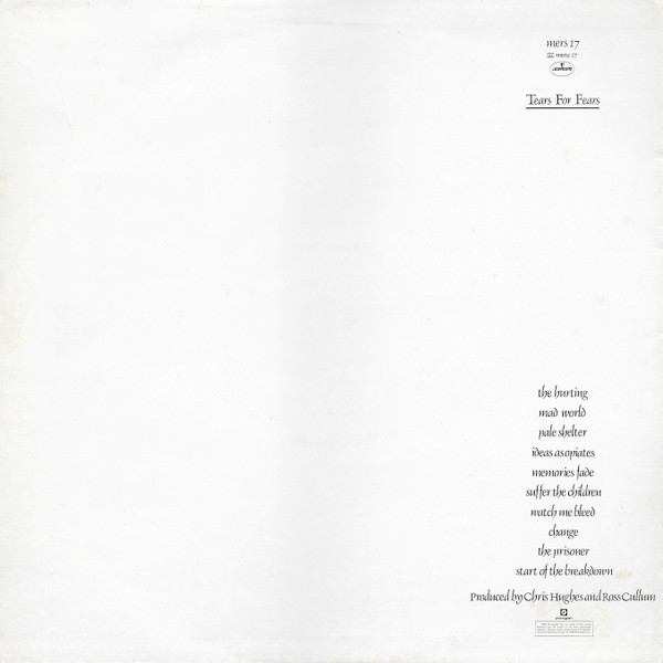 Tears For Fears - The Hurting | Mercury (mers 17) - 2 Tears For Fears - The Hurting | Mercury (mers 17) - 2