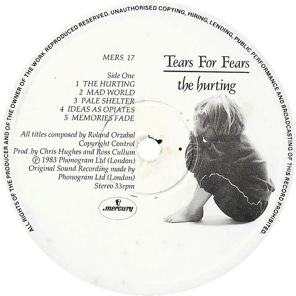Tears For Fears - The Hurting | Mercury (mers 17) - 3 Tears For Fears - The Hurting | Mercury (mers 17) - 3