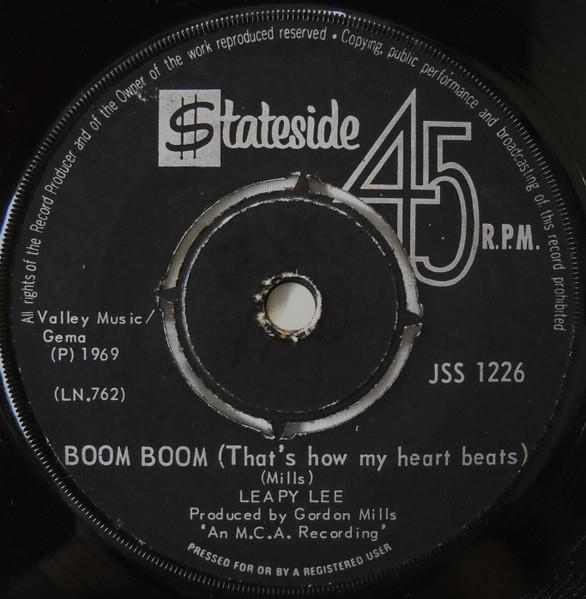 Leapy Lee - Little Yellow Aeroplane / Boom Boom | Stateside (JSS 1226) - 2