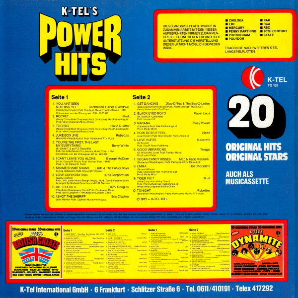 Various - Power Hits | K-Tel (TG 121) - 2