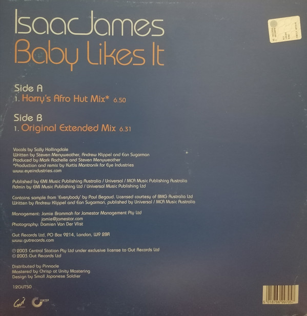 Isaac James - Baby Likes It | Gut Records (12GUT50) - 2