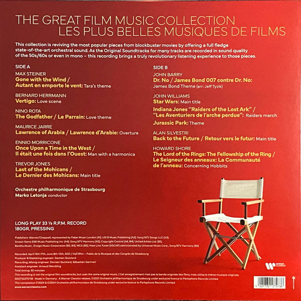 Orchestre Philharmonique de Strasbourg , Marko Letonja , Max Steiner , Bernard Herrmann , Nino Rota , Maurice Jarre , John Barry , John Williams , Alan Silvestri , Howard Shore , Various - Cinema Classics - Iconic Film Scores | Warner Classics (5021732275738) - 2 Orchestre Philharmonique de Strasbourg , Marko Letonja , Max Steiner , Bernard Herrmann , Nino Rota , Maurice Jarre , John Barry , John Williams , Alan Silvestri , Howard Shore , Various - Cinema Classics - Iconic Film Scores | Warner Classics (5021732275738) - 2