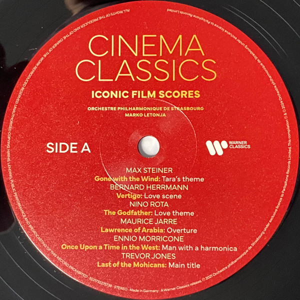 Orchestre Philharmonique de Strasbourg , Marko Letonja , Max Steiner , Bernard Herrmann , Nino Rota , Maurice Jarre , John Barry , John Williams , Alan Silvestri , Howard Shore , Various - Cinema Classics - Iconic Film Scores | Warner Classics (5021732275738) - 3 Orchestre Philharmonique de Strasbourg , Marko Letonja , Max Steiner , Bernard Herrmann , Nino Rota , Maurice Jarre , John Barry , John Williams , Alan Silvestri , Howard Shore , Various - Cinema Classics - Iconic Film Scores | Warner Classics (5021732275738) - 3