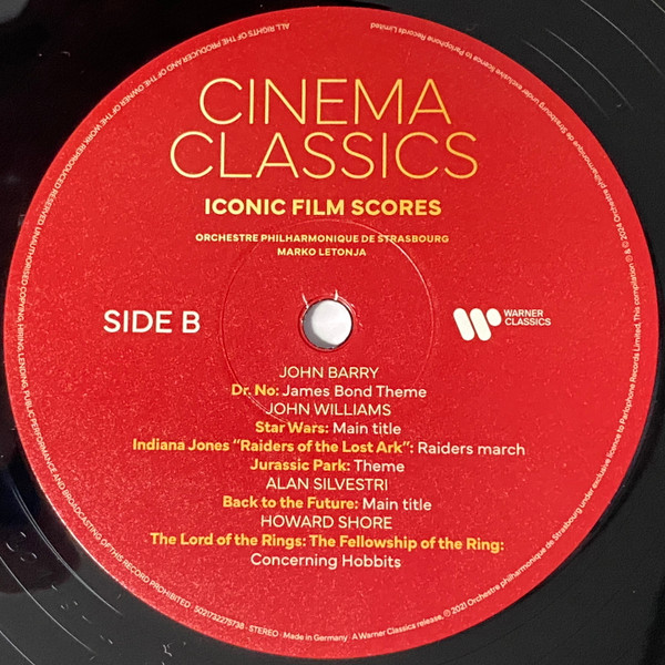 Orchestre Philharmonique de Strasbourg , Marko Letonja , Max Steiner , Bernard Herrmann , Nino Rota , Maurice Jarre , John Barry , John Williams , Alan Silvestri , Howard Shore , Various - Cinema Classics - Iconic Film Scores | Warner Classics (5021732275738) - 4 Orchestre Philharmonique de Strasbourg , Marko Letonja , Max Steiner , Bernard Herrmann , Nino Rota , Maurice Jarre , John Barry , John Williams , Alan Silvestri , Howard Shore , Various - Cinema Classics - Iconic Film Scores | Warner Classics (5021732275738) - 4