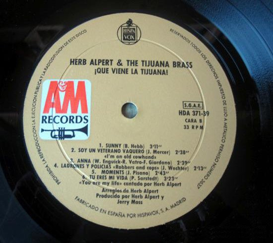 Herb Alpert & The Tijuana Brass - ¡Que Viene La Tijuana! | A&M Records (HDA (S) 371-39) - 4