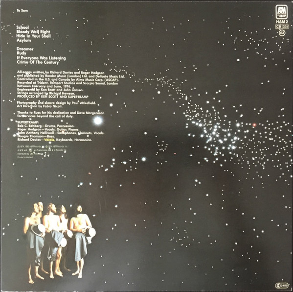 Supertramp - Crime Of The Century | A&M Records (HAM2)