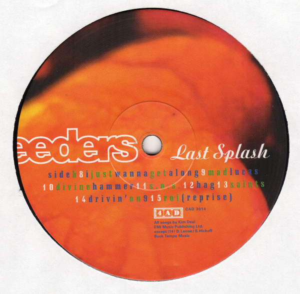 The Breeders - Last Splash | 4AD (CAD 3014) - 3