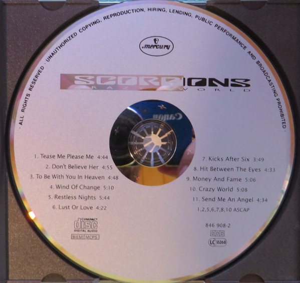 Scorpions - Crazy World | Mercury (846 908-2) - 2