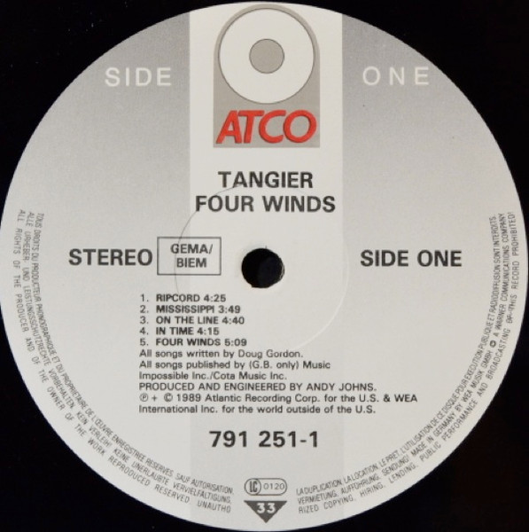 Tangier - Four Winds | Atco Records (791 251-1) - 3