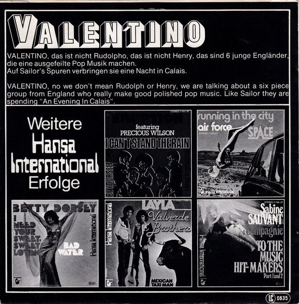 Valentino - Evening In Calais | Hansa International (11 986 AT) - 2