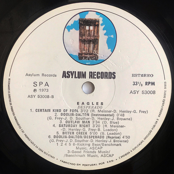 Eagles - Desperado | Asylum Records (ASY 53008) - 3