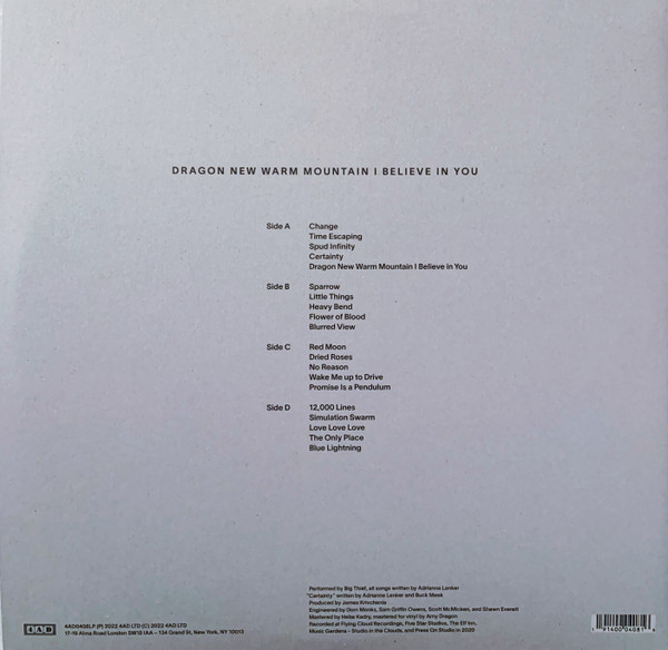 Big Thief - Dragon New Warm Mountain I Believe In You | 4AD (4AD0408LP) - 3 Big Thief - Dragon New Warm Mountain I Believe In You | 4AD (4AD0408LP) - 3