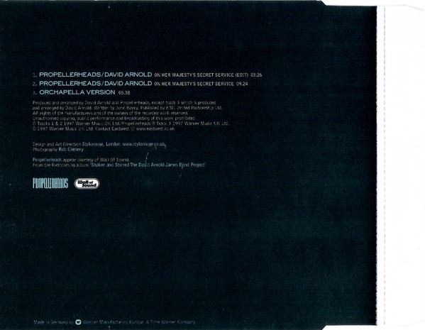 Propellerheads / David Arnold - On Her Majesty's Secret Service | EastWest (EW136CD) - 2