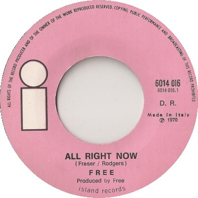 Free - All Right Now | Island Records (6014 016) - 3