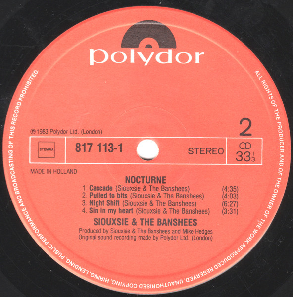 Siouxsie & The Banshees - Nocturne | Polydor (815 979-1) - 4