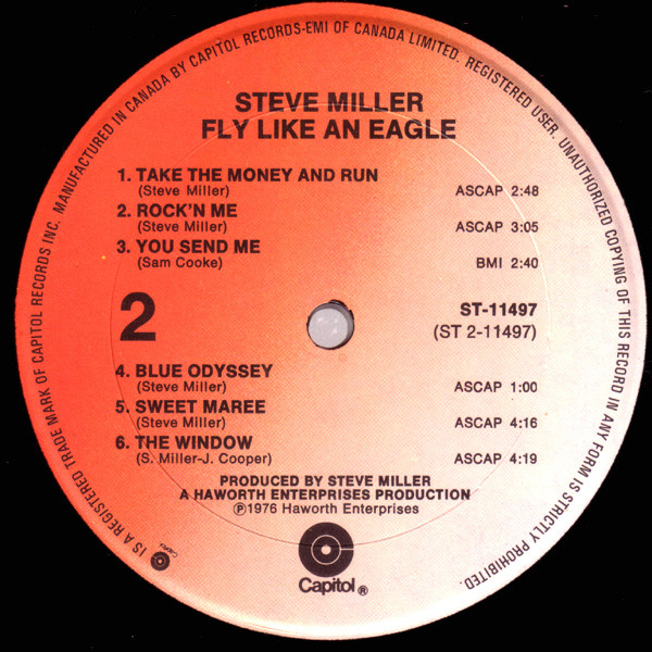 Steve Miller Band - Fly Like An Eagle | Capitol Records (ST-11497) - 4