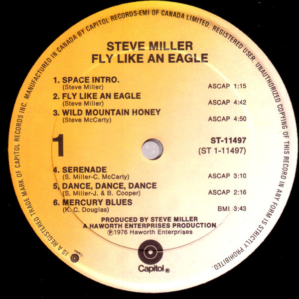 Steve Miller Band - Fly Like An Eagle | Capitol Records (ST-11497) - 3