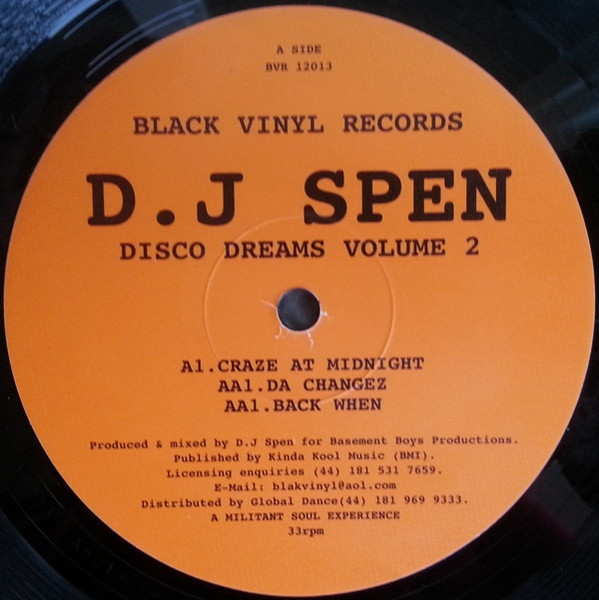 DJ Spen - Disco Dreams Volume 2 | Black Vinyl Records (BVR 12013)