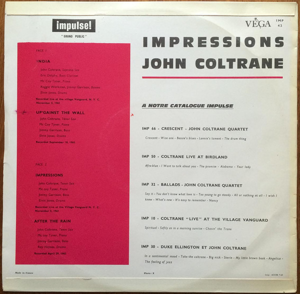 John Coltrane - Impressions | Impulse! (IMP 42) - 2