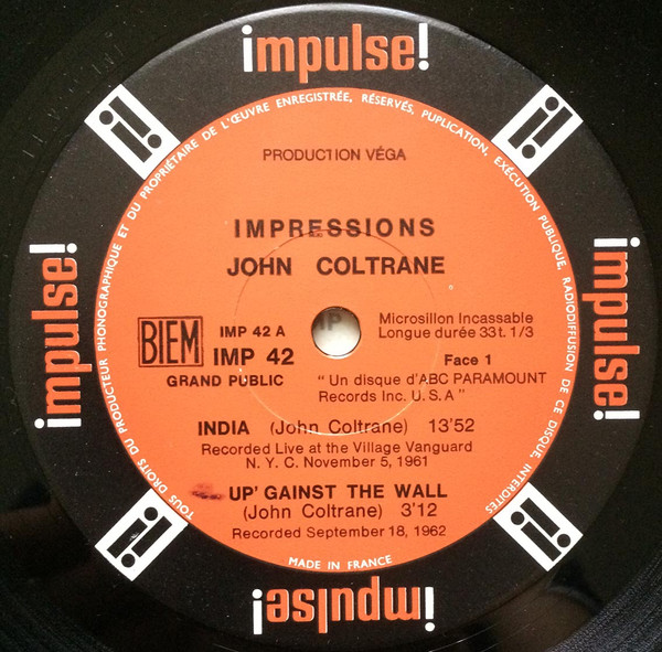 John Coltrane - Impressions | Impulse! (IMP 42) - 3
