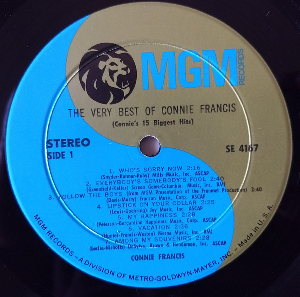 Connie Francis - The Very Best Of Connie Francis (Connie's 15 Biggest Hits) | MGM Records (SE-4167) - 3 Connie Francis - The Very Best Of Connie Francis (Connie's 15 Biggest Hits) | MGM Records (SE-4167) - 3