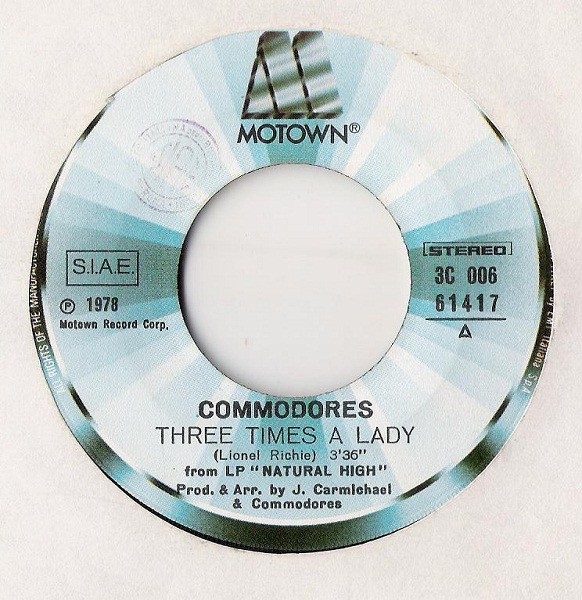 Commodores - Three Times A Lady | Motown (3C 006 - 61417) - 3